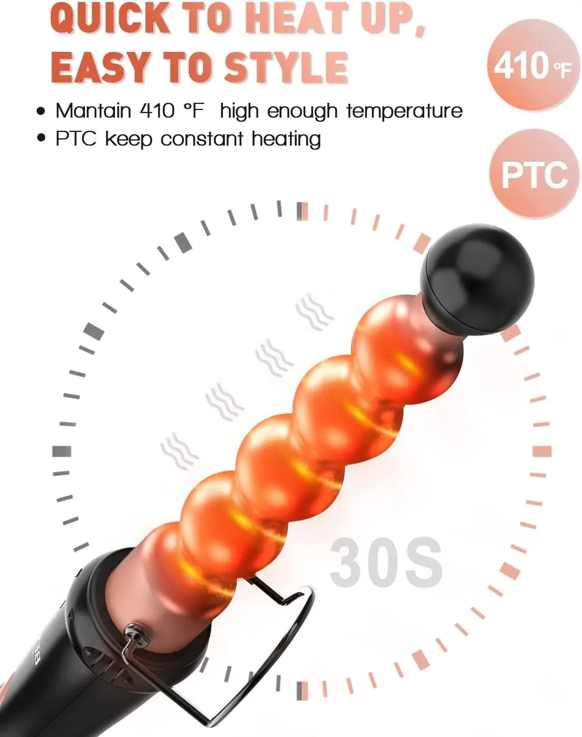 Bestope Pro Curling Wand Set With Interchangeable Barrels