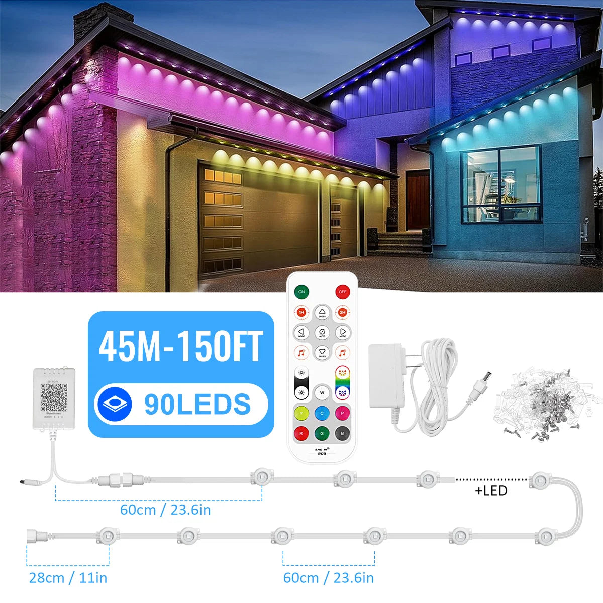 Aiopp Smart RGB Northern Lights Outdoor String Lights IP68
