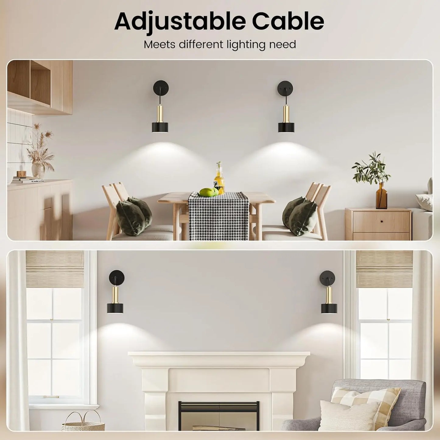 PRTILOUD Battery Operated RGB Wall Sconce Set With Remote