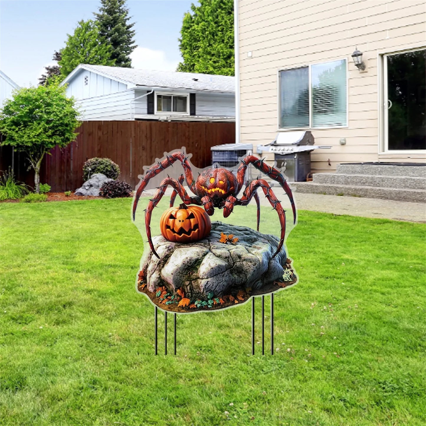 Is Customized Spooky Halloween Garden Stakes Ghost Bat