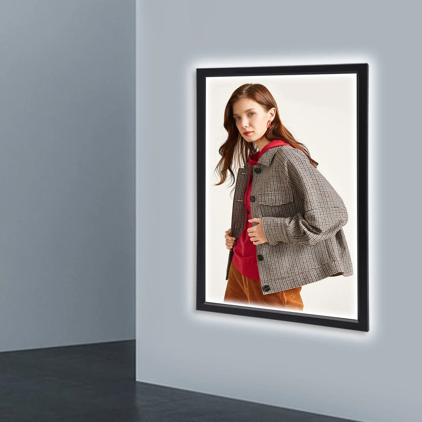 Hign-concerned 110V LED Advertising Light Wall Mounted Poster Frame