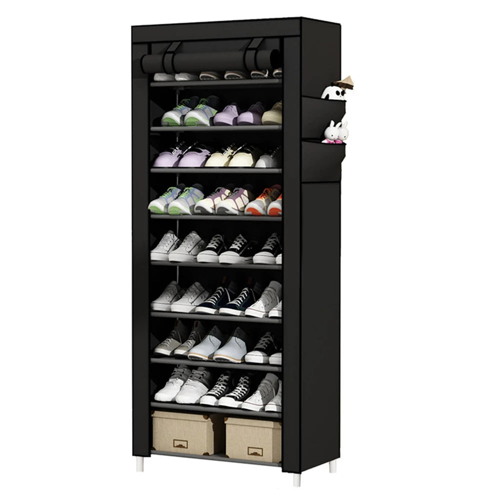 High-concerned 10 Layers Shoes Cabinet Dustproof Storage Rack