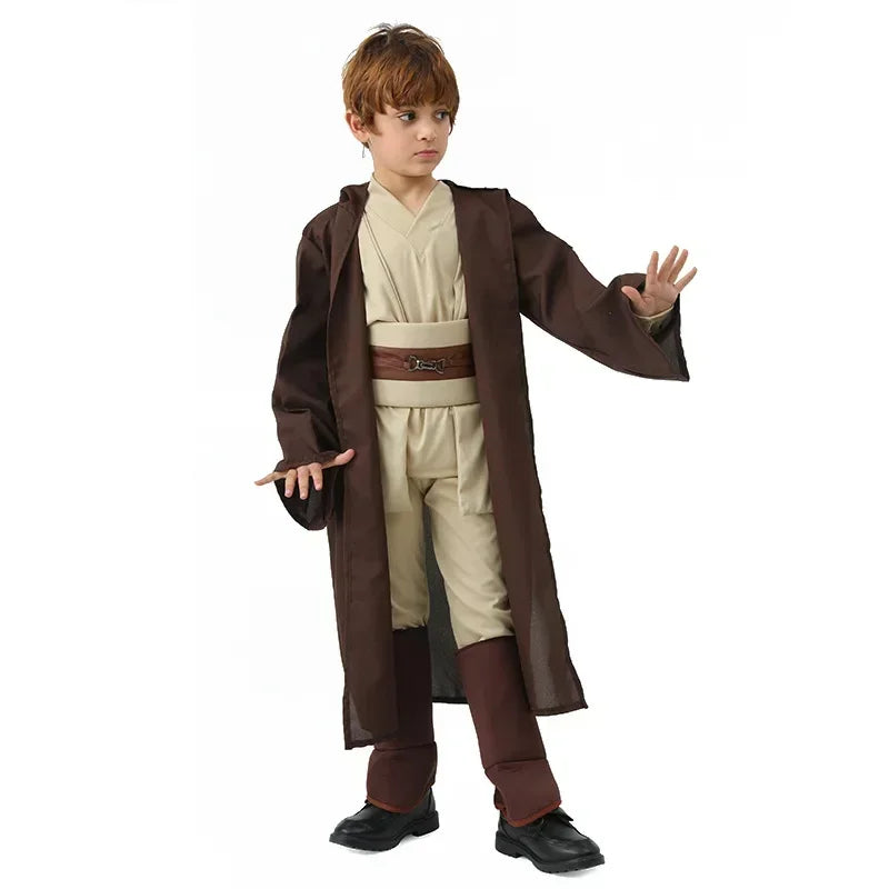 Zhejiang Jedi Knight Kids Cosplay Costume Obi Wan Robe Belt