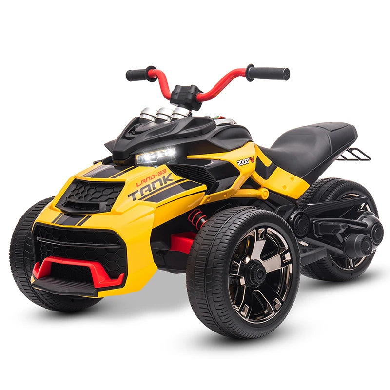 12V Kids ATV Ride On Toy Three-Wheel Electric Vehicle for 3-8y Kids Gifts Battery Powered Car Toys with Lights,Music