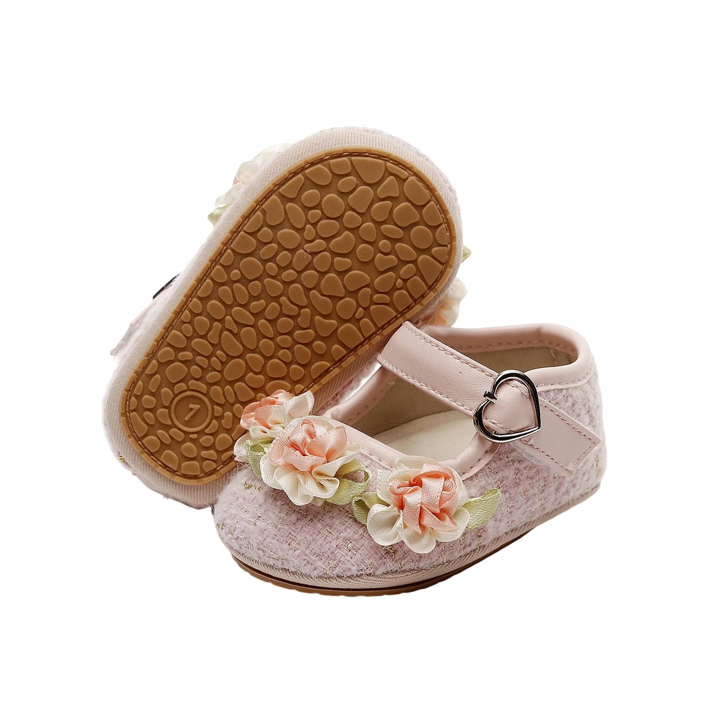 CN Guangdong Floral Princess Baby Shoes Non Slip First Walker