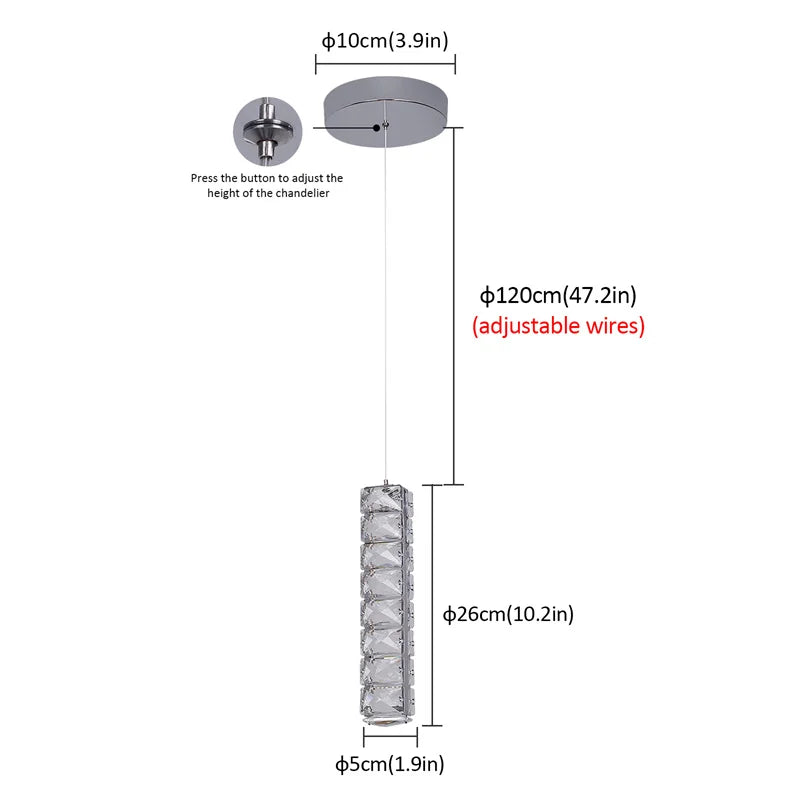 Creative Crystal Led Chandelier Light Indoor Plafon Lustre Pendant Ceiling Lamp In The Kitchen Home Decor Hanging Lamp Luminaire