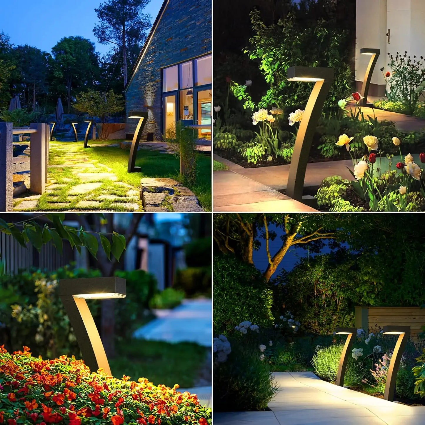 KPSTEK Solar Outdoor Pathway Lights 12 Hour Auto On Off