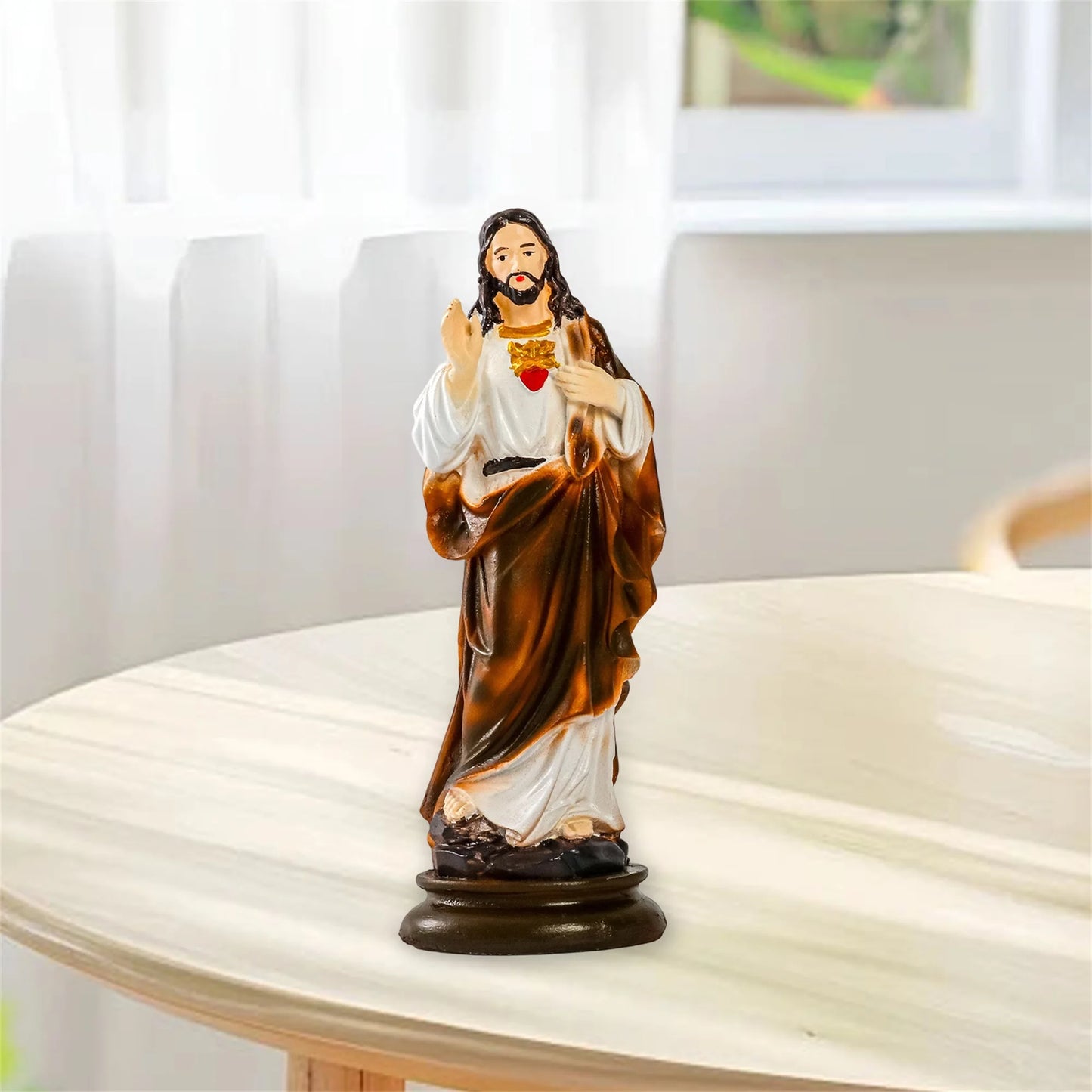Hign-concerned Virgin Mary Resin Statue for Tabletop Decor