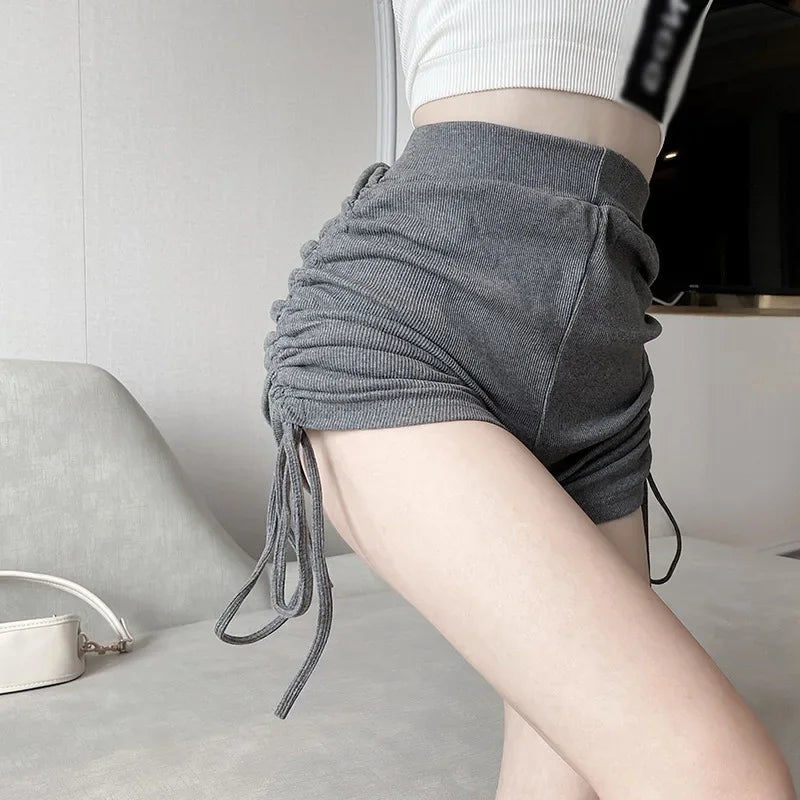 Women High Waist Shorts Casual Sports Straight Fit