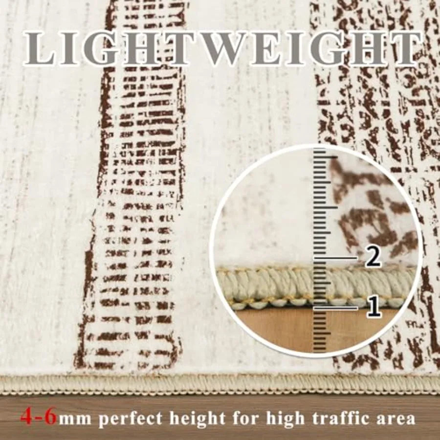 Hign-concerned Moroccan Geometric Area Rug Washable
