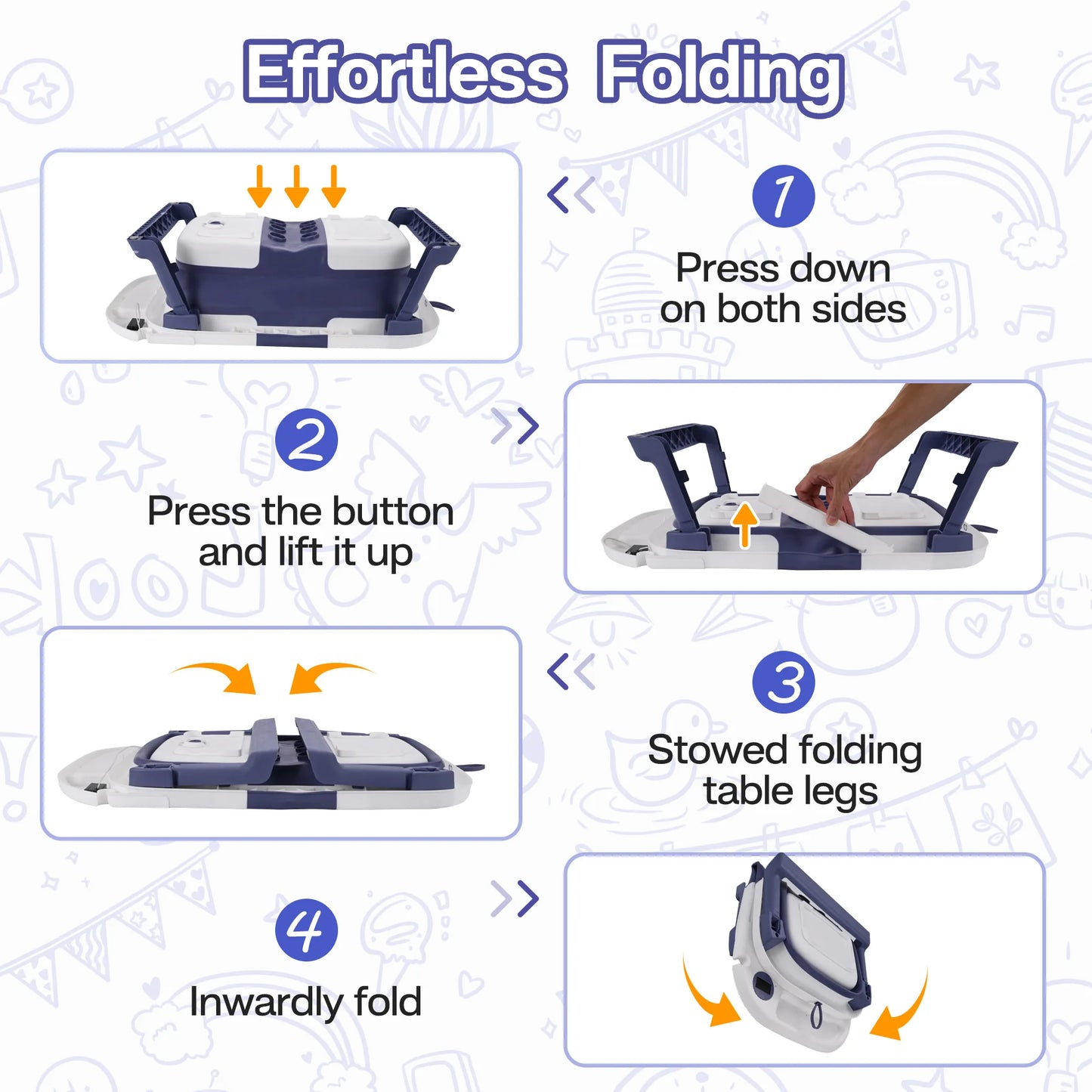 Hign-concerned Baby Bathtub With Soft Cushion Thermometer Portable Travel Tubing