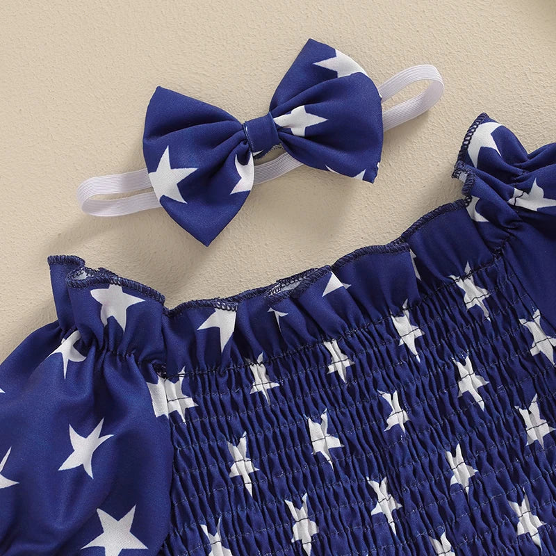 CN Guangdong Independence Day Rompers For Toddler Girls