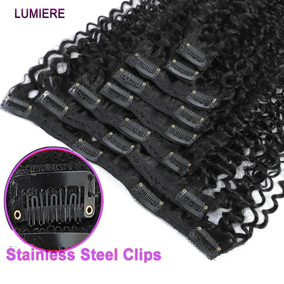 Lumiere Hair Afro Kinky Curly Clip In Extensions Remy