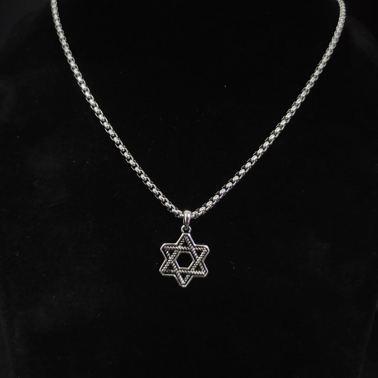 CN Guangdong Star Of David Necklace Unisex Hip Hop Pendant
