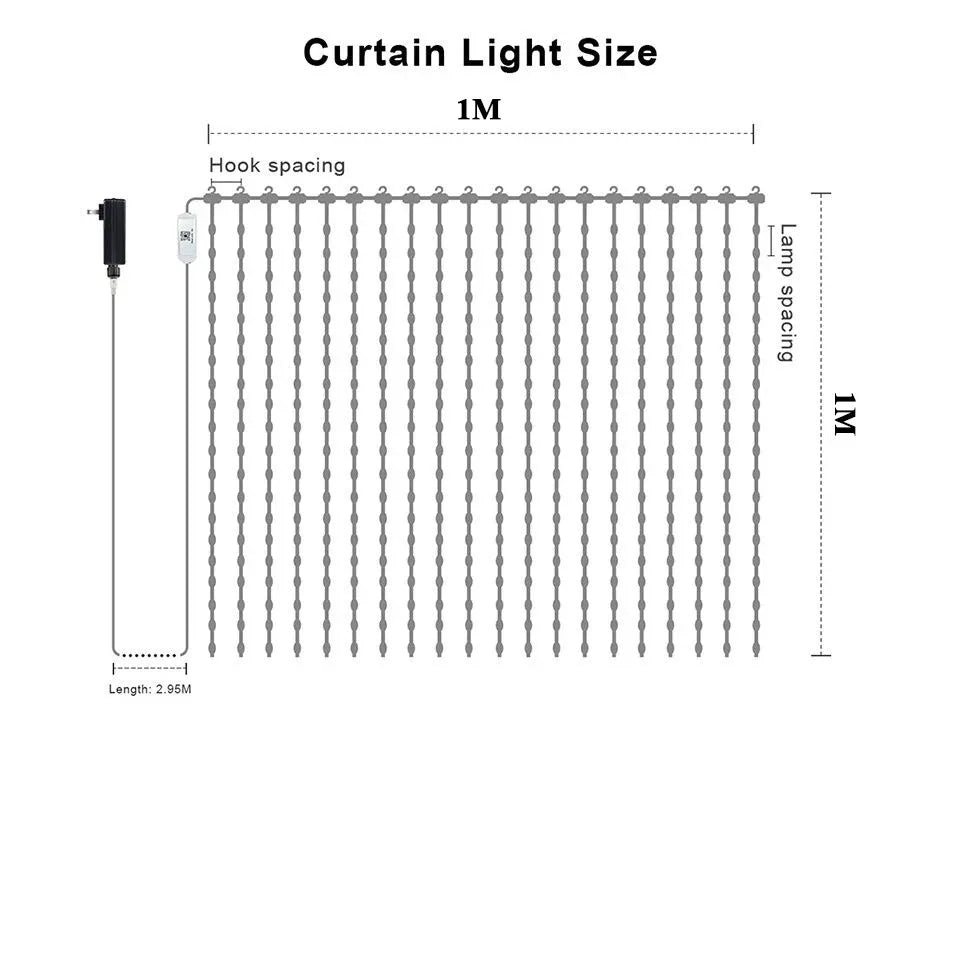 Smart LED Curtain Light App Controlled RGB Dimmable DIY Pattern Music Ambient Lighting Home Decoration