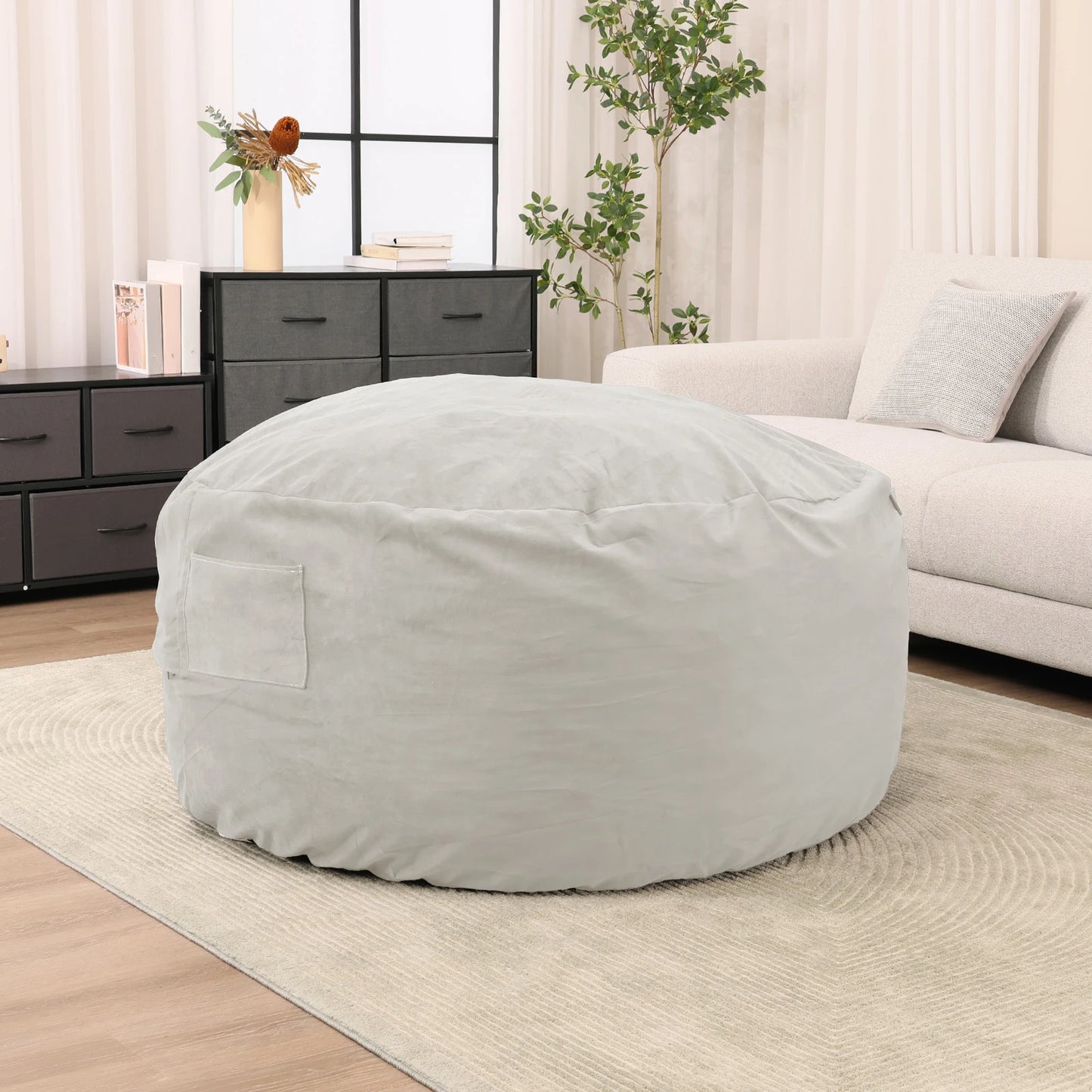 For The Number JHK Bean Bag Chair With Removable Washable Cover For Living Room