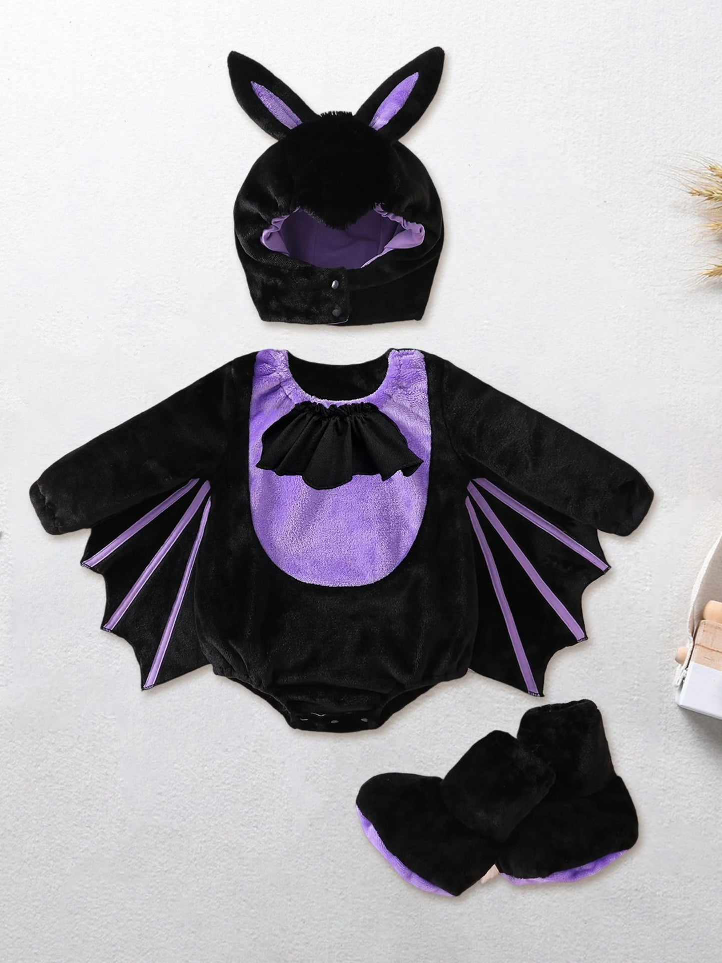 CN Guangdong Toddler Vampire Costume Bat Wing Hat 3pc