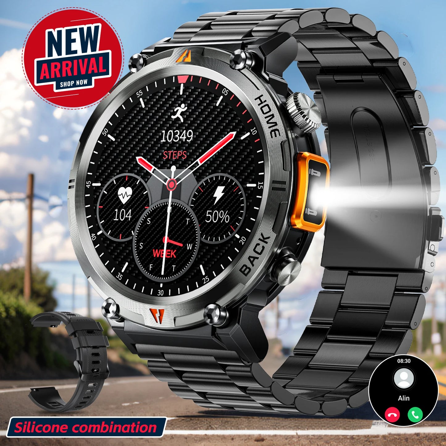 LaNikar KE3 Bluetooth Call Smart Watch Men Full Touch