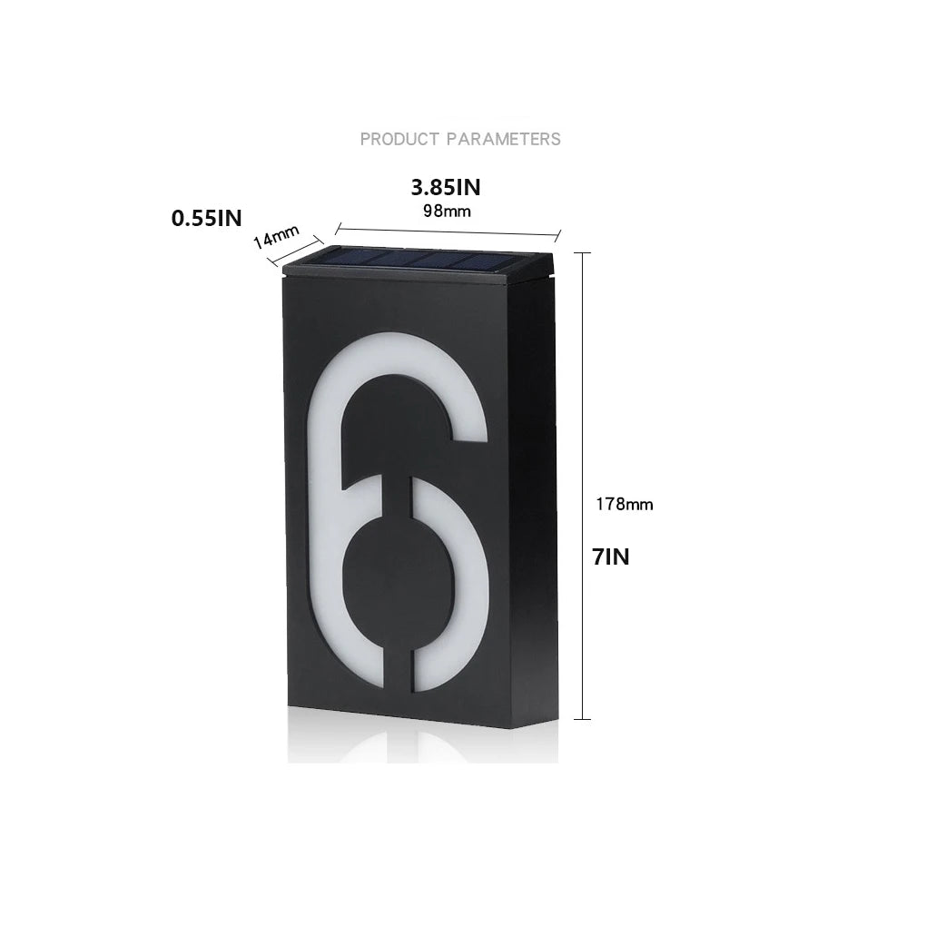 Seven Number Light Solar Wall Lamp Yard Plaque Lantern