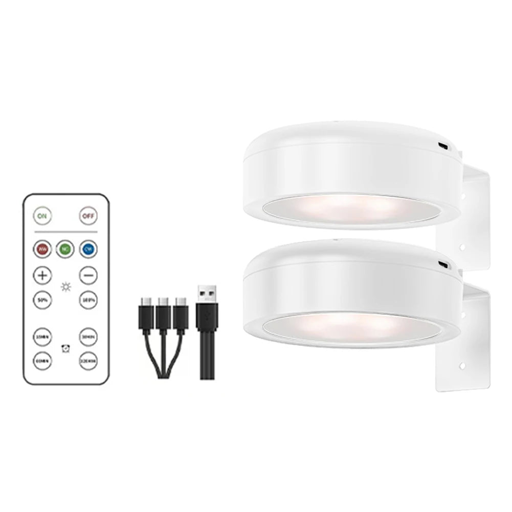 APWIKOGER Rechargeable Picture Lights With Remote Timer