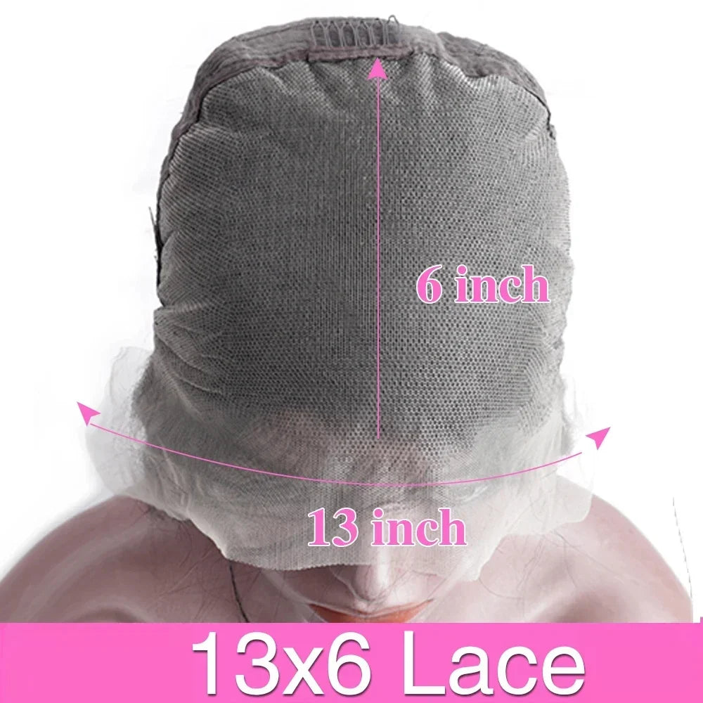 13x6 HD Chocolate Brown Bone Straight Lace Front Wig 36 Inch Lace Frontal Wig Human Hair Pre Plucked #4 Colored Human Hair Wig