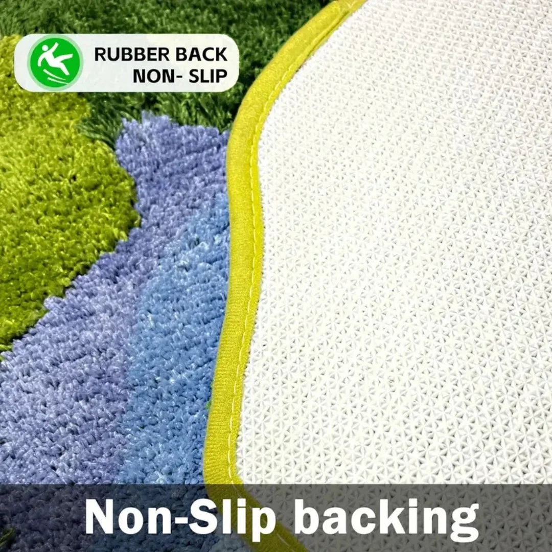 CN Zhejiang Moss Leaf Bath Rug 3D Plush Polyester Non Slip