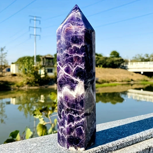 CrystalHola Dream Amethyst Wand Crystal Tower Home Decor