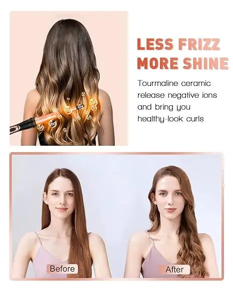 Bestope Pro Curling Wand Set With Interchangeable Barrels