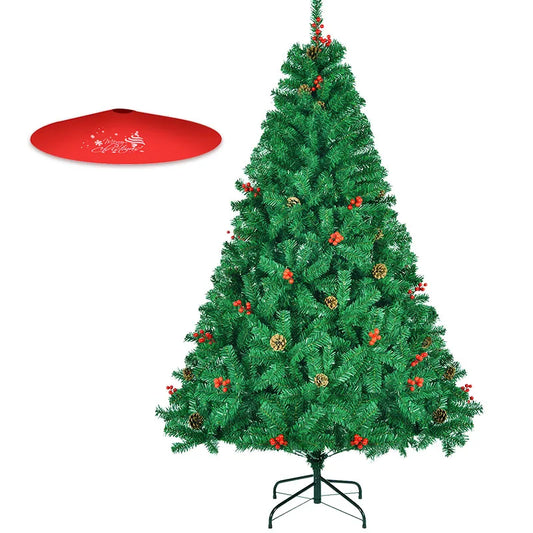 Classic Pine Pre-Artificial Christmas Tree With Metal Hinges And 1000 PVC Branches