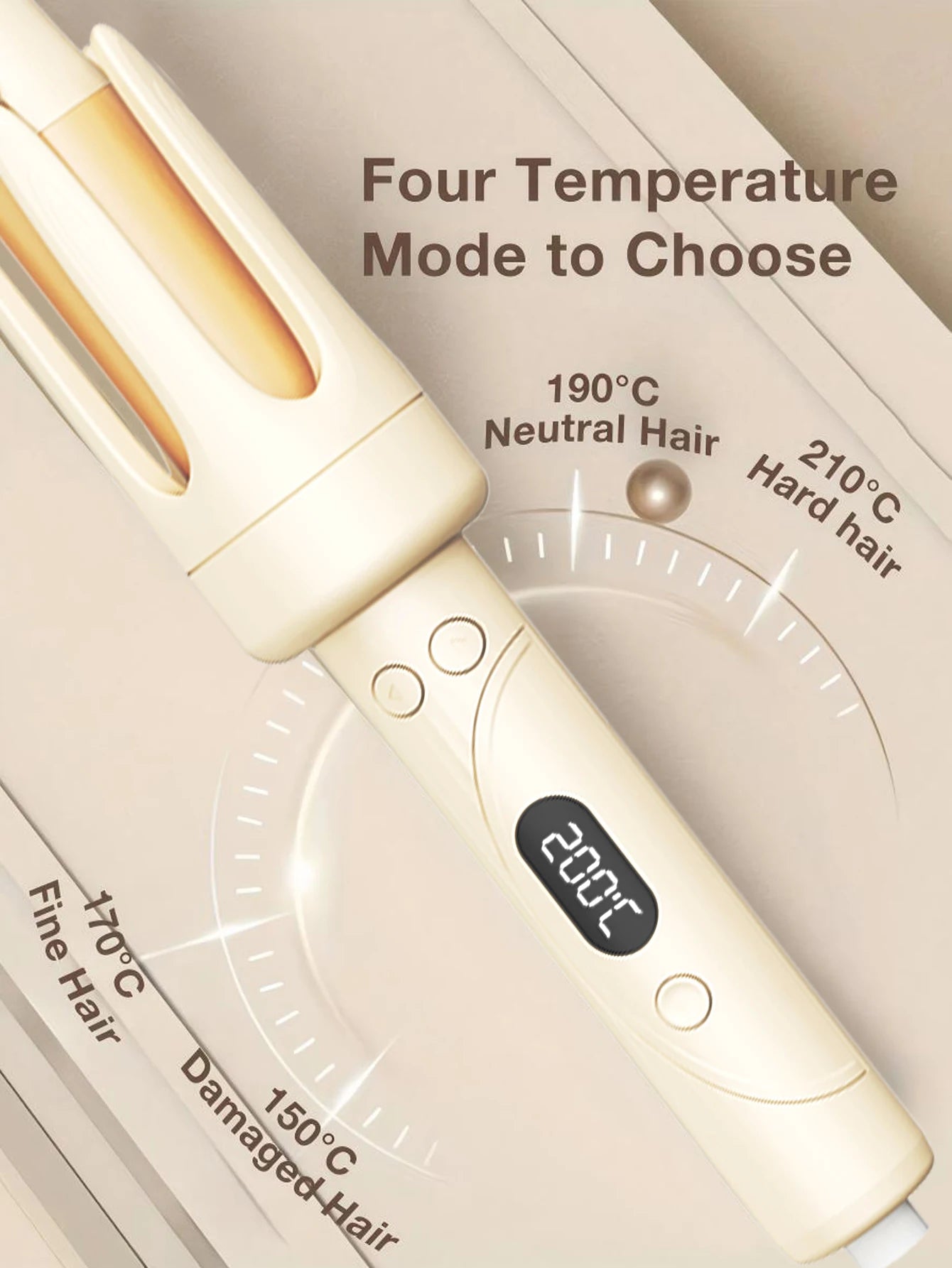 Commodity Auto Curling Iron With Four Heat Settings