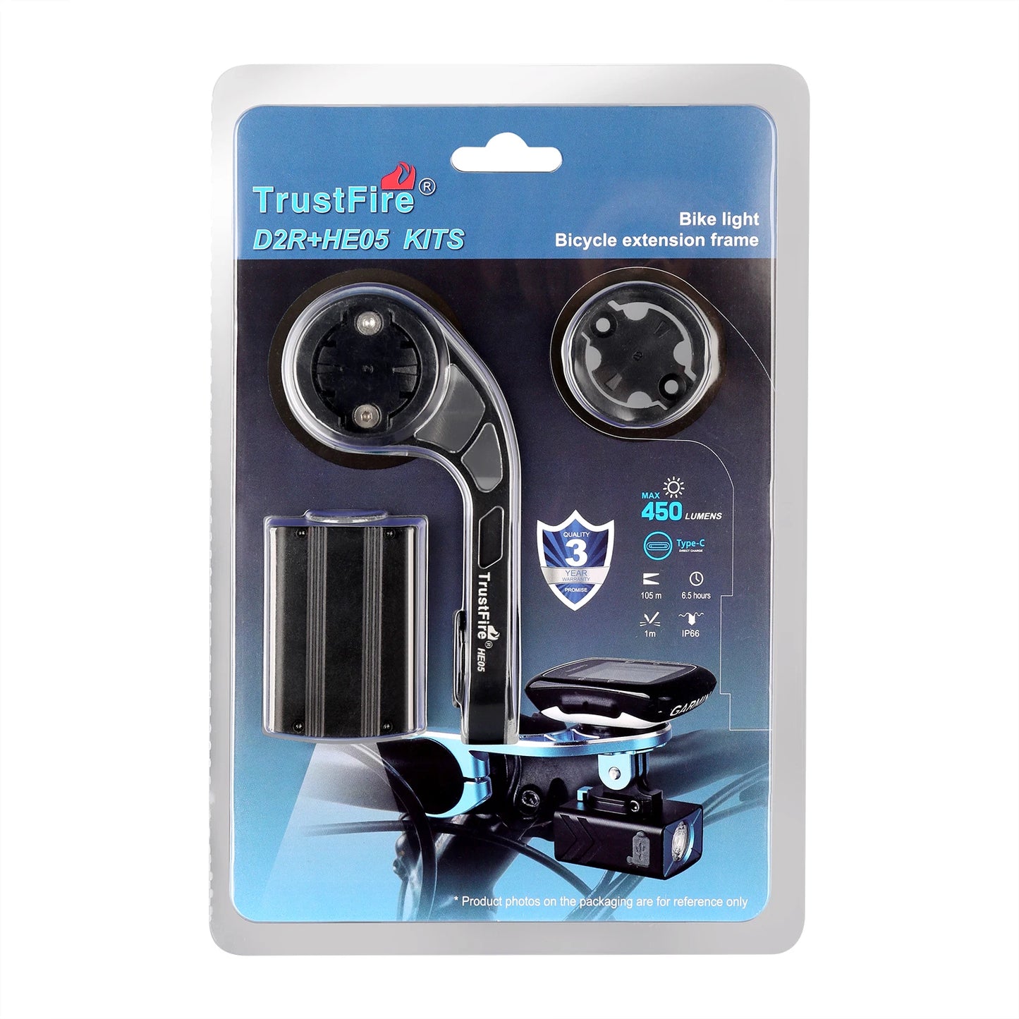 TrustFire D2R LED Flashlight 450 Lumens Rechargeable