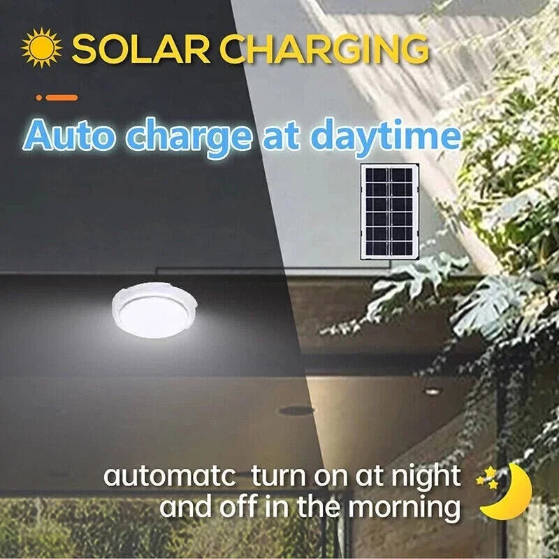 Solar Powered Ceiling Pendant Light Remote Control Outdoor