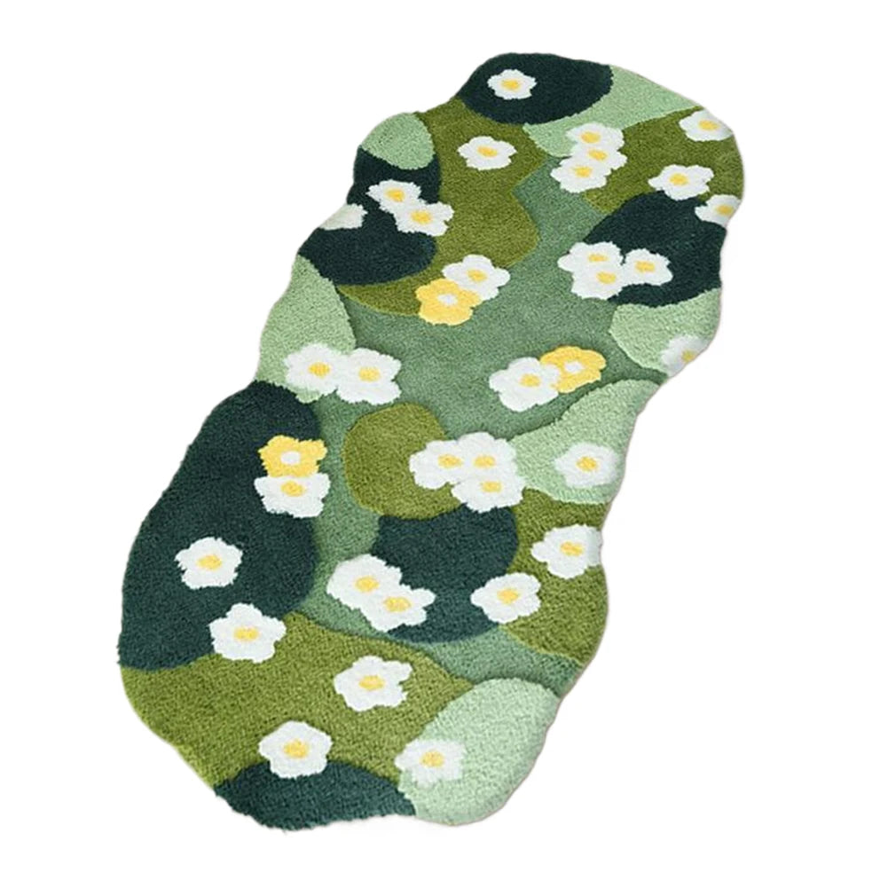 APWIKOGER Soft Nordic 3D Moss Area Rug Plush Bedroom Mat