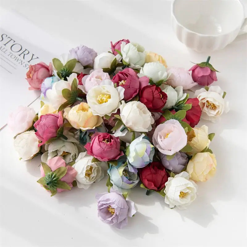 CN Silk Rose Artificial Flowers 40 To 80 Pcs Wedding Decor