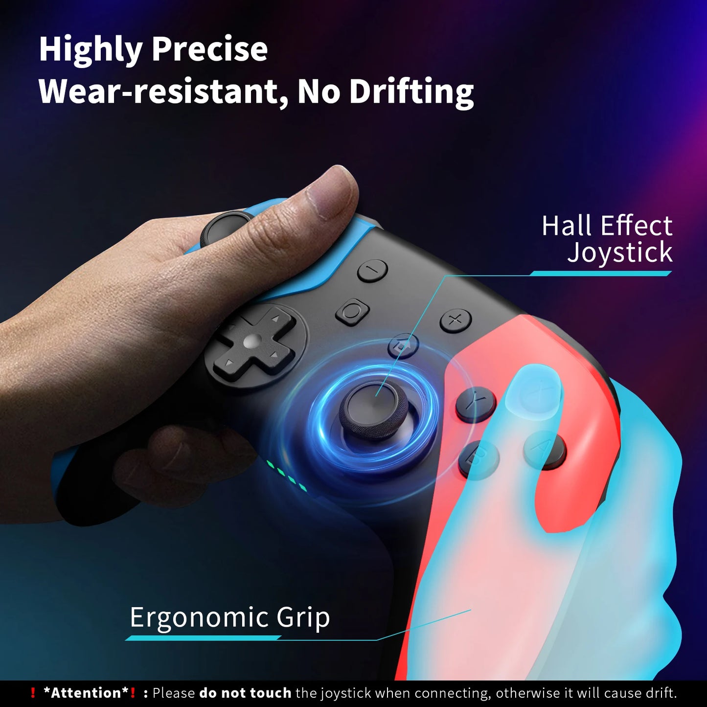 AceGamer Wireless Switch Controller Hall Effect Joystick