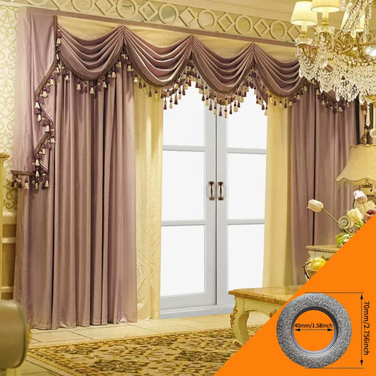 CN Zhejiang Thickened Flanged Cloth Floor Curtain 2Pc