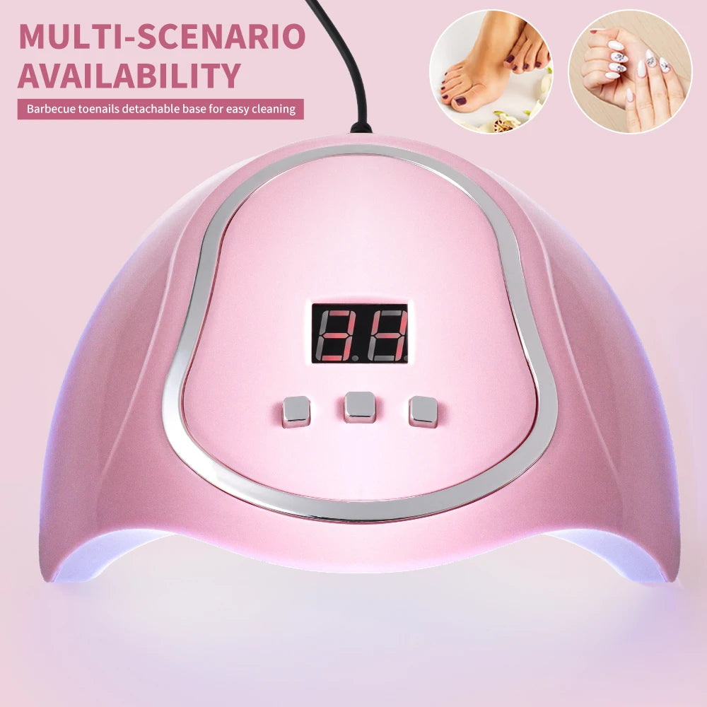 UV/LED Nail Lamp with 18 LEDS Quick Drying Professional Nails Light Have LCD Display for Gel Polish Manicure Salon/Home Tools
