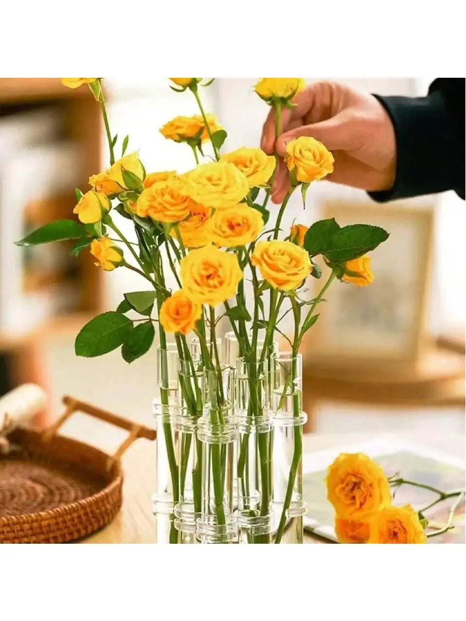 High Concerned Glass Test Tube Flower Vase Hanging Planter For Home Decor