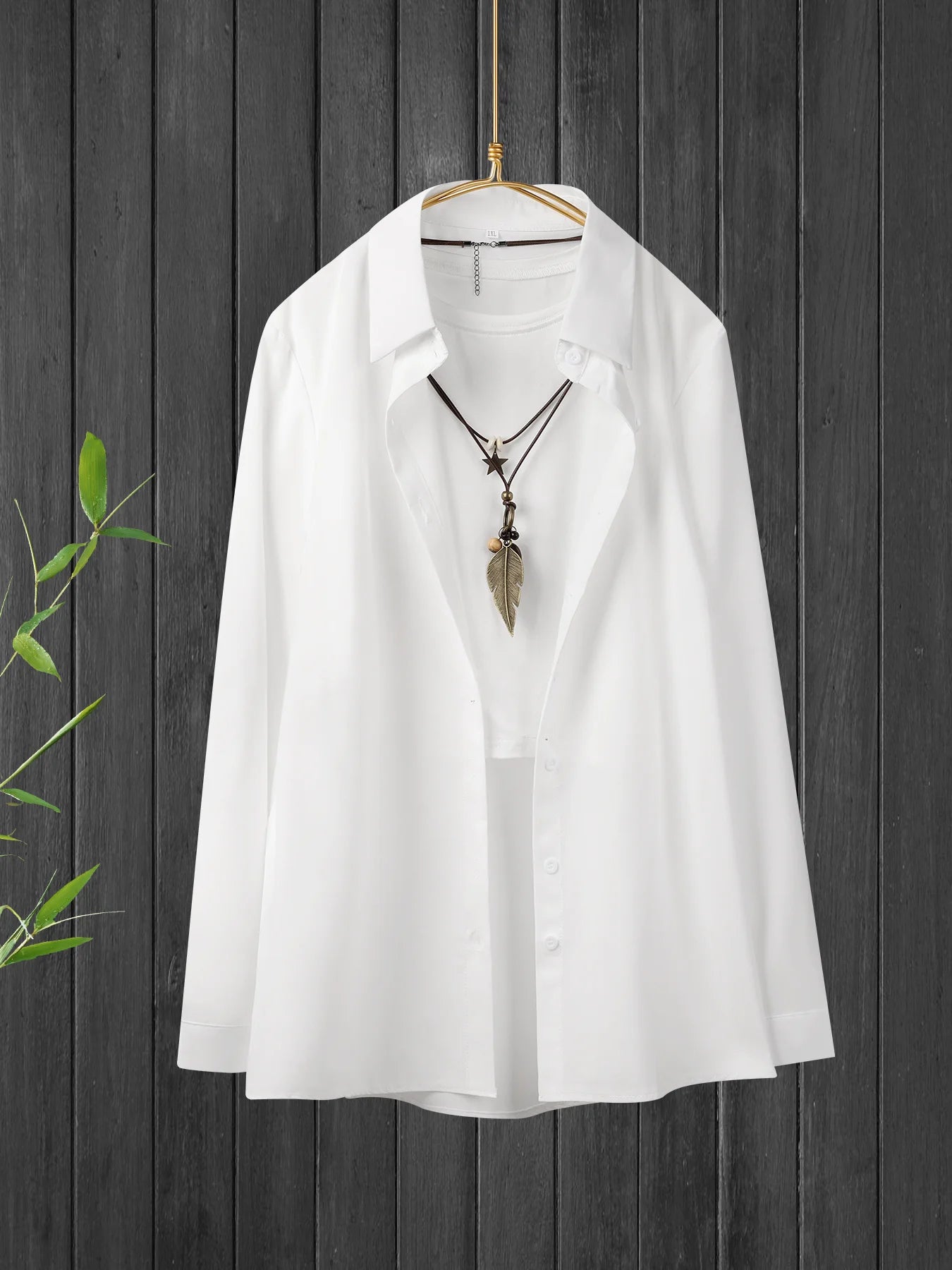 Plus Size White Top Women's Oversize Single-breasted Shirts Lapel Spring and Summer Thin Travel Essential Suitable for Commuting