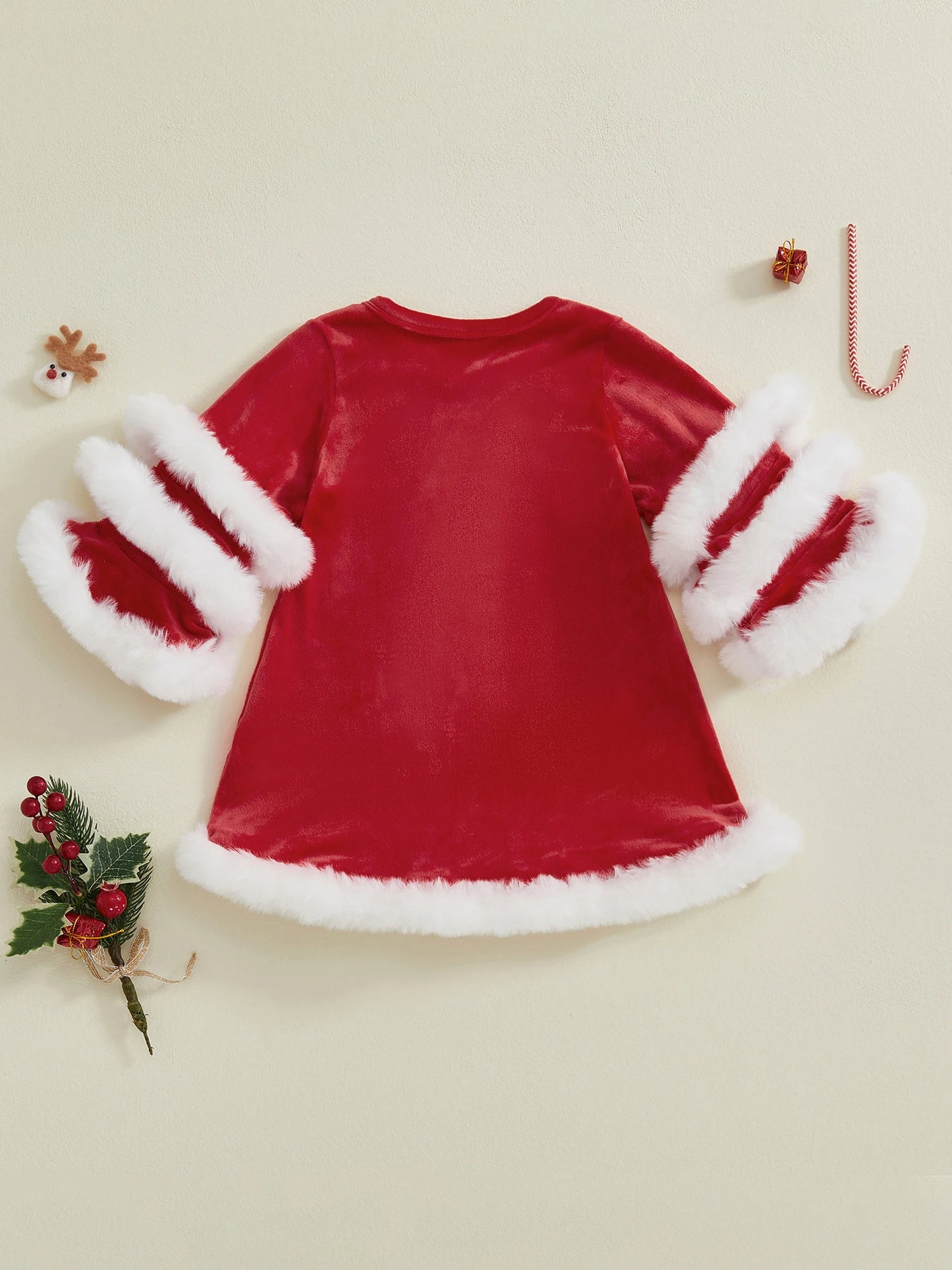 Built-in Infant Corduroy Winter Jumpsuit With Faux Fur Collar And Long Sleeve Romper For Everyday Playtime Holidays
