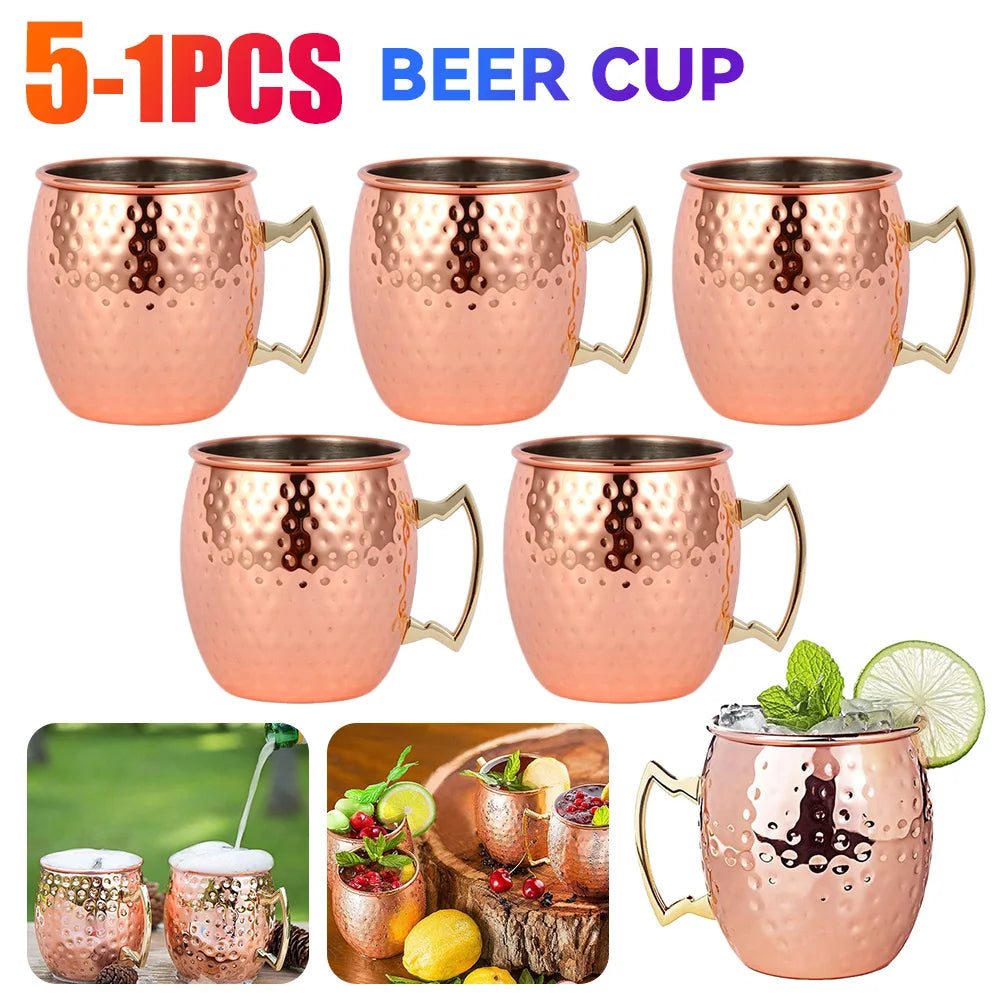 Drinkware Moscow Mule Copper Mug Stainless Steel Goblet