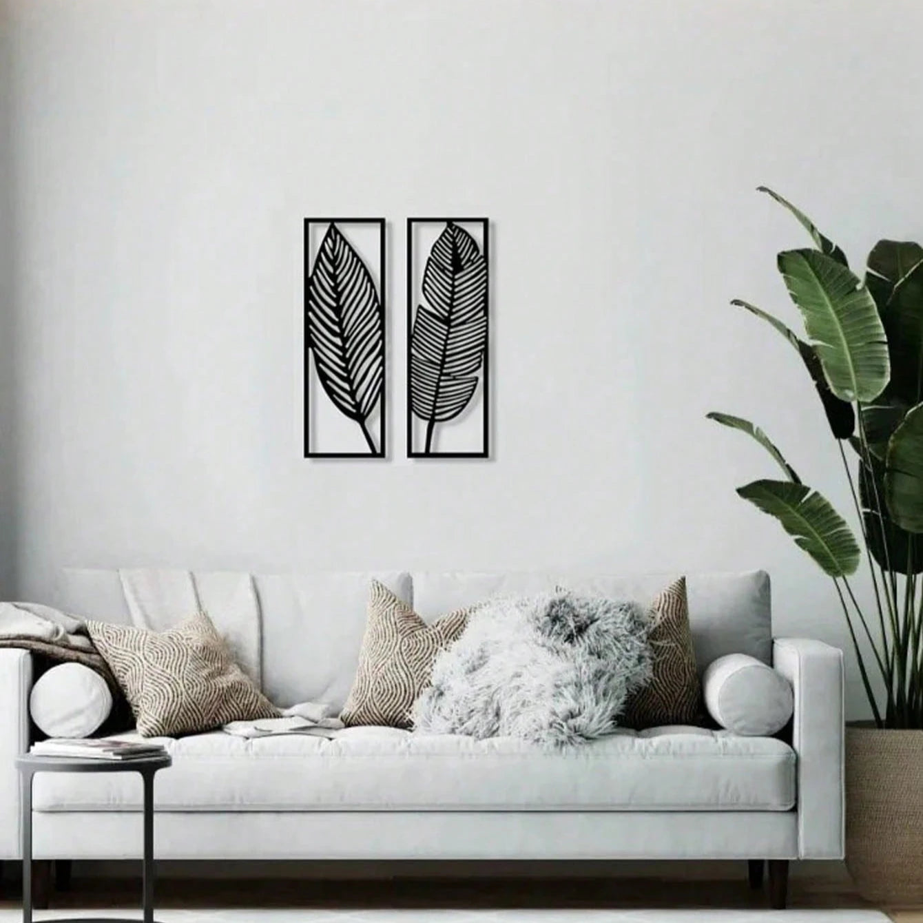 CIFBUY Metal Leaf and Flower Wall Art Decor for Home