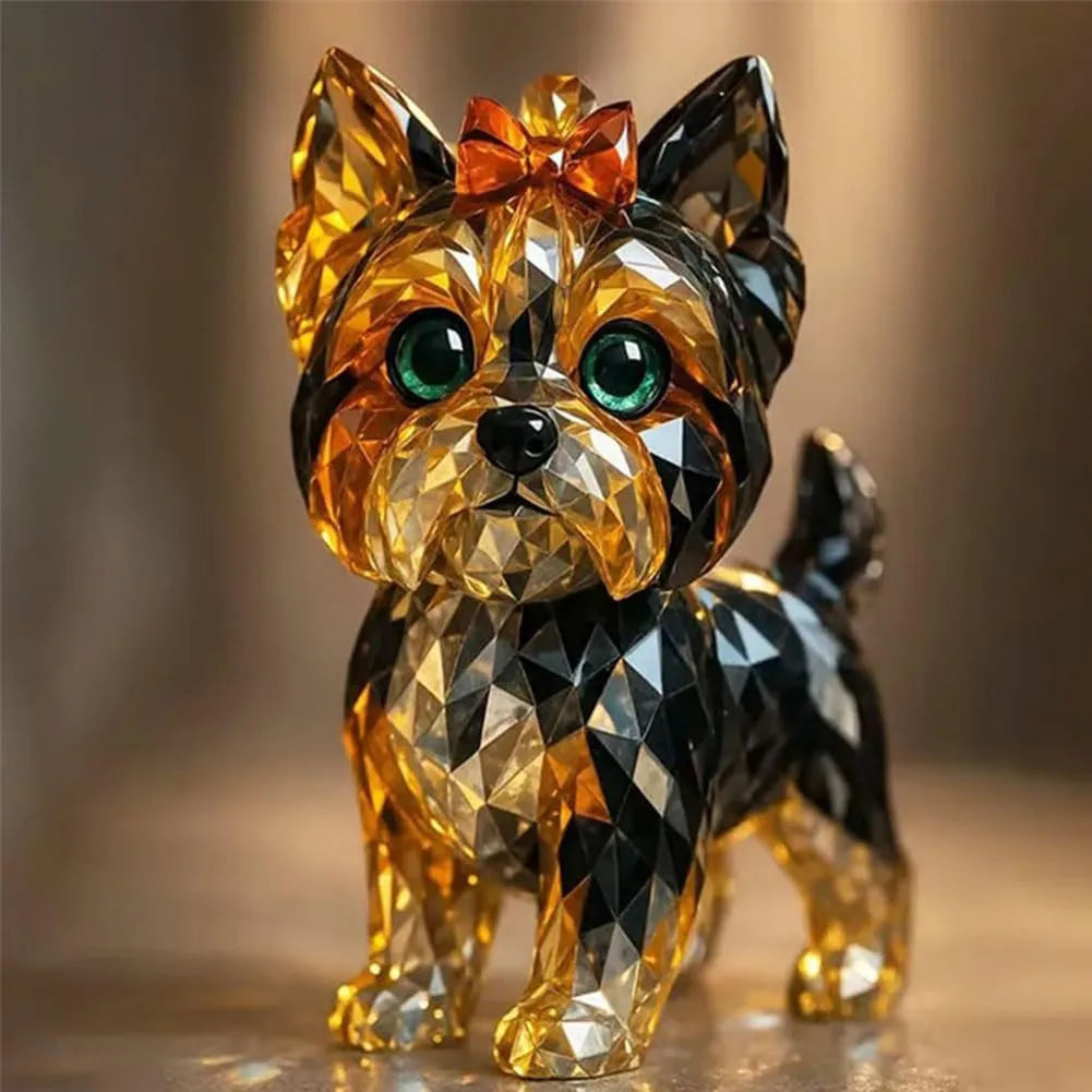 ALLOYSEED Mini Crystal Resin Animal Statue Collectible