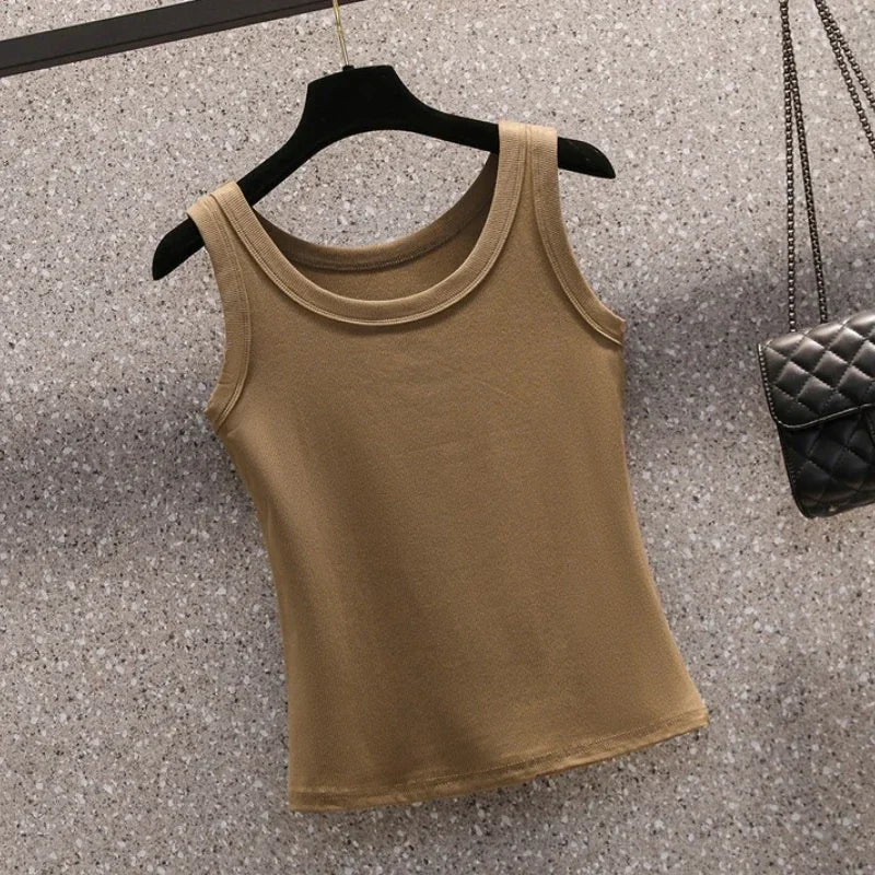 Casual Cotton Tank Top For Women Sleeveless Camisole