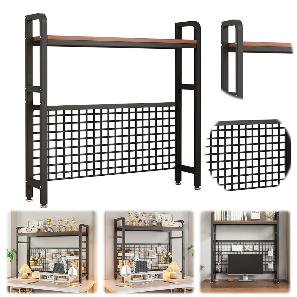 Shunmaii Grid Bookshelf Multilayer Wrought Iron Bookcase