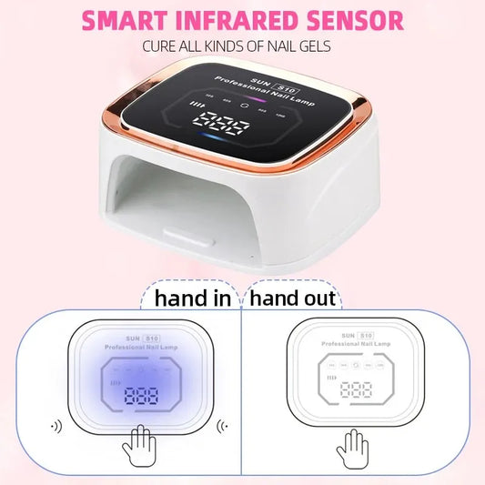 108W Rechargeable UV LED， 36LEDS  Nail Lamp Professional Cordless Gel Polishfor Manicure and Curing All Gel Nail Polish at Home