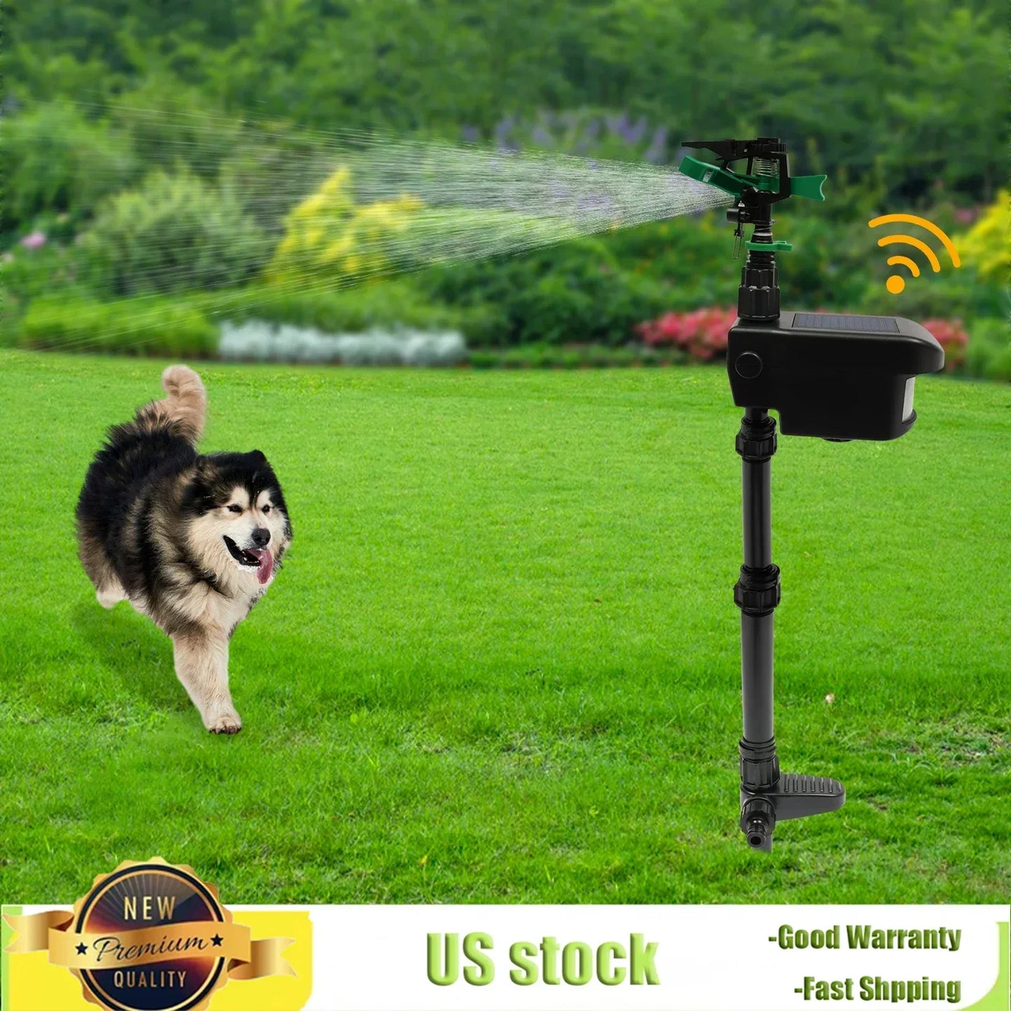 Solar Powered Animal Repellent With Motion Activation