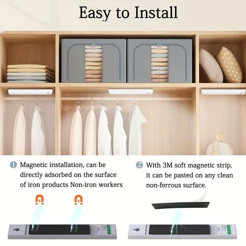 Under Cabinet LED Motion Sensor Lights USB C Rechargeable