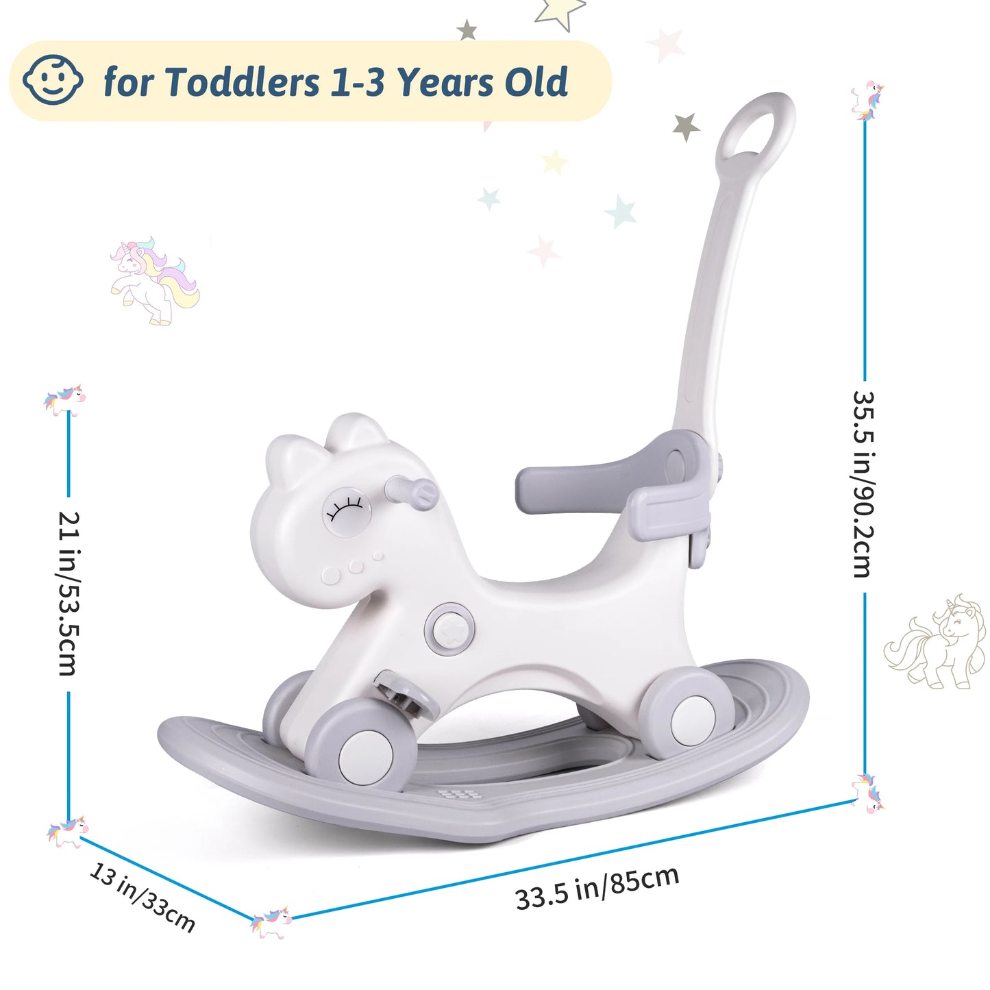Wdmiya Rocking Horse Ride Toy ToddlersAndKids 3 To 6 Ages