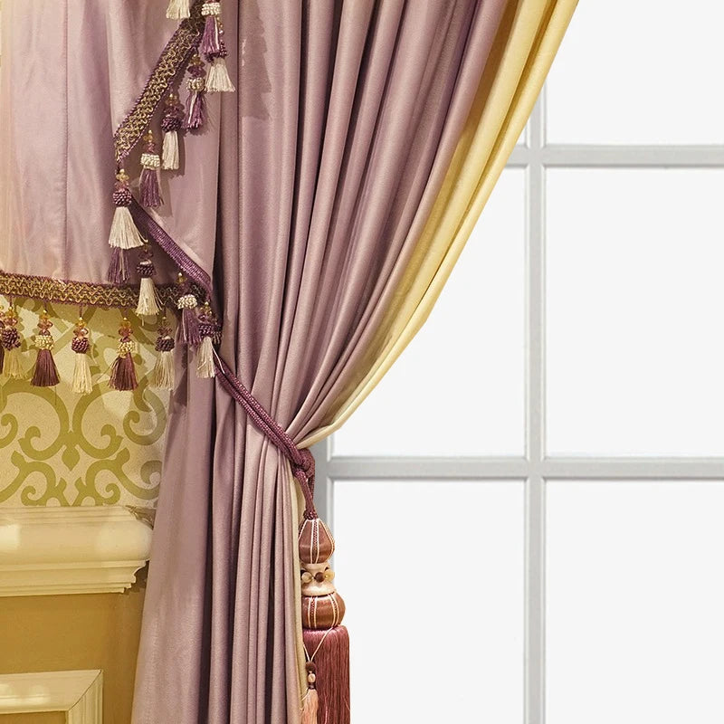 CN Zhejiang Thickened Flanged Cloth Floor Curtain 2Pc